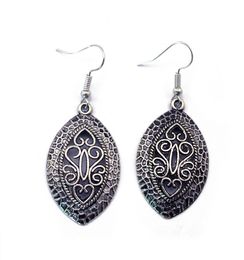 New Bohemian Fashion Popular Vintage Silver Hollow Carving Flower Earrings Boho Wedding Party Jewellery