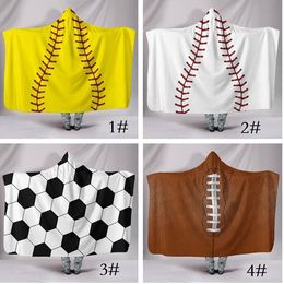 200*150cm Blanket Hooded Blankets 3D Printing Sports Baseball Lovely Blankets Wearable Home Adults Hooded Blanket Portable c843