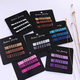 Creative Simple Basic Make Up Hair Clips Gradient Environmental Colorful Painting Hair Pins for Women Girls