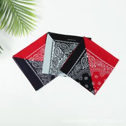Printed handkerchief 55cmx55cm Color-matching Cotton Turban Square Scarf European and American Hip-hop Headband Multifunctional Handkerchief Sports Outdoor