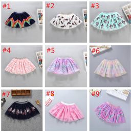 9 Colors Kids Baby Tutu Sequined Skirt Pettiskirt Ballet Children Colorful Tutu Skirt Girls Rainbow mermaid unicorn ins dress High Quality