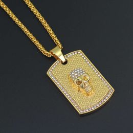 Fashion- tag diamonds pendant necklaces for men western rapper luxury necklace alloy rhinestones Cuban chains Jewellery free shipping