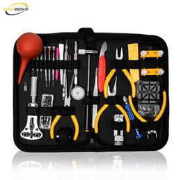 KINGBEIKE Professional Watch Tools Set High Quality Watch Repair Tool Kit Watchmaker Dedicated Device Small Hammer Tweezers281Q