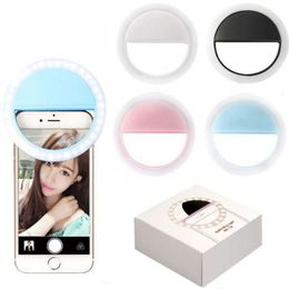 4 Colours USB Charge Selfie Portable Flash Led Camera Phone Photography Ring Light 36 LED USB Rechargeable Beauty Slim Photography Lamp