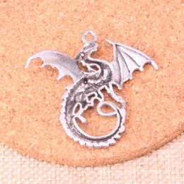 18pcs Charms magical winged dragon mythology 43*46mm Antique Making pendant fit,Vintage Tibetan Silver,DIY Handmade Jewellery