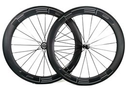 700C 60mm depth Road carbon wheels 25mm width Road bike clincher tubular carbon wheelset U-shape rim UD matte finish U shape rim