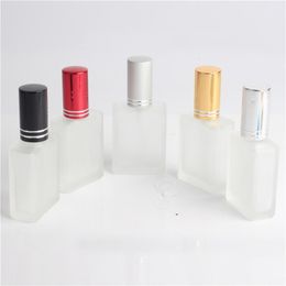 15ML Frosted Glass Spary Empty Bottle whit Cap Flat Style Frosted Semi Clear Glass Spray Bottle Fast Shipping F3839