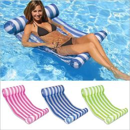 Inflatable Swimming Floats Water Hammock Pool Toys Inflatable Swim Float Bed Chair Summer Beach Mat Mattress Lounge Floating Tool Fun B4795