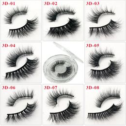 3D mink hair false eyelashes pair natural nude makeup eye lashes 81 models with multi Colours packing box free ship 30