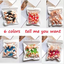 high quality 50pcs/bag 5.5/6.5cm two-head eye shadow stick Latex sponge nail polish eye shadow brush free ship