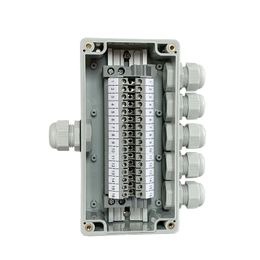 IP65 Waterproof Cable Distribution Junction Box 1 In 5 Out 160*80*55mm with UK2.5B Din Rail Terminal Blocks