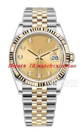 3 Style Luxury Watches 2020 New 36mm 126233 Two-tone Champagne Diamond Automatic Fashion Brand Men's Watch Wristwatch