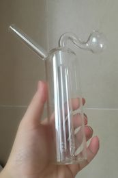 Vintage Glass Bong Hookah Water Pipe Oil Burner Bubbler Oil Rig quartz Banger For Smoking can put customer logo by DHL UPS