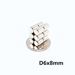 real imanes de nevera 50pcs neodymium disc magnets 6x8 mm n50 super strong powerful rare earth 6mmx 8mm small round magnet 68 6mmx8m