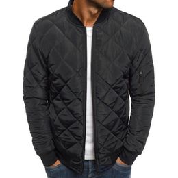 CYSINCOS Mens Slim Fit Warm Coats Autumn Winter Men 2019 Lightweight Windproof Packable Jacket Solid Colour Jackests Outwear