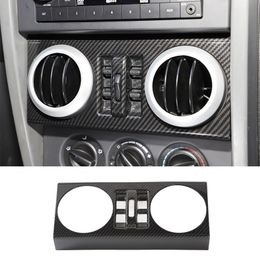 Car Windows Switch Button Decoration Frame Carbon Fibre For Jeep Wrangler JK 2007-2010 4doors car Interior Accessories