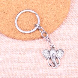 New Keychain 27*25mm elephant Pendants DIY Men Car Key Chain Ring Holder Keyring Souvenir Jewellery Gift