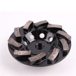3 Pieces 5 Inch D125mm Diamond Grinding Cup Wheel with Ten Segments Diamond Grinding Disc M14 Thread Hole for Concrete and Terrazzo Floor