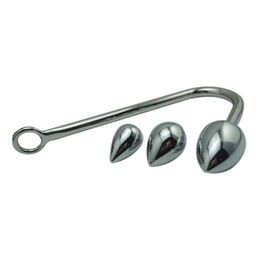 Anal Toys Replacable Three Balls Metal Hanger Hook Single Ball Anal Bondage Hook Ring #R45