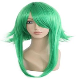 Size: adjustable synthetic Select colorWomen VOCALOID GUMI Cosplay Wig Heat Resistant Hair Medium Length Straight Costume Wigs