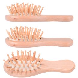 Wooden Small comb Mini airbag comb Massage the scalp to reduce fatigue High quality portable massage comb T2I51035