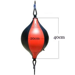 PU Boxing Training Punching Bag Fitness Muay Thai Double End Boxing Speed Ball Pear Inflatable Boxing Equipment Bodybuilding T200416