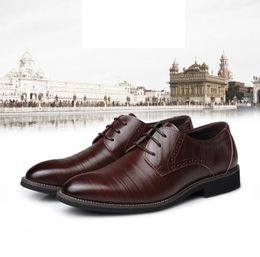 Venda Quente-Genuíno Homens De Couro Vestido Sapatos Britânicos Homens Sólidos Sapatos Inglaterra Estilo Homens Lace Up Sapatos ZY247