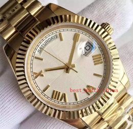 Hot sale2019 fashion noble Luxury 228235 228239 Striped dial 40mm 18K Yellow Gold Asia ETA 2813 Movement Automatic Mens Watch Watches