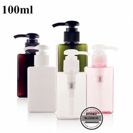 Hot !!refillable bottle(12pcs/lot)100ml empty screw emulsion pump bottle 100 cc shampoo shower packing bottle,Free shipping