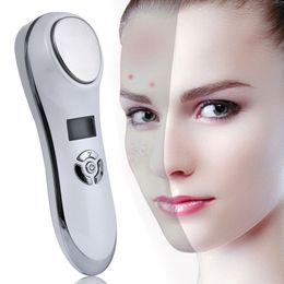 Massage Tools Portable Ultrasonic Cold Therapy Vibrating Facial Skin Care Essence Ion Introduction Beauty Instrument Face Rejuvenate