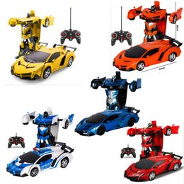 Transformación de coches RC Car Sports Robots Modelos Control Remoto Deformación Coche RC de juguete de juguete Regalos de cumpleaños para niños