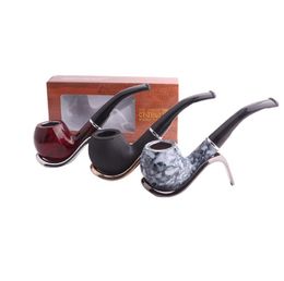 New male resin pipe removable cleaning Philtre marble-like cigarette nozzle bending hammer bucket