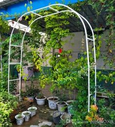 Iron Pergola Big Garden Decoration Flower Stand Metal Arch Wedding 240*180CM