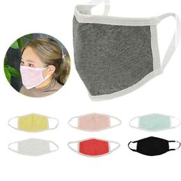 7 Colors Cotton Face Masks Kids And Adult Anti Dust Mouth Mask Washable Reusable Face Masks ZZA2096 120Pcs