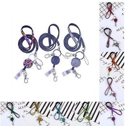 bling crystal rhinestone lanyard Straps with retractable reel for id badge holder lanyard dhl fedex free 200pcs