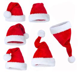 Red Santa Claus Hat Non-woven Soft Plush Christmas Cosplay Hats Christmas Decoration Adults Christmas Party Hats XD21221
