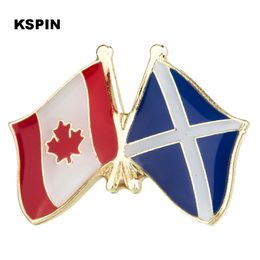 Canada & SCOTLAND Flag Lapel Pin Flag Badge Lapel Pins Badges Brooch KS2241