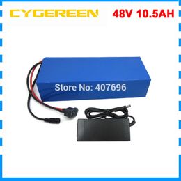 750W 48V 10.5AH electric bike battery 48V 10AH Lithium ebike e scooter battery Use 35E 3500MAH 3C 10A cell 20A BMS 2A Charger