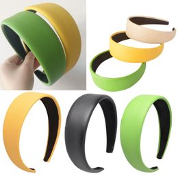 Plastic Women Hairbands Fashion Canvas Wide Headband Band Headwear Bezel Hair Accessories For Woman Satin Covered Resin Hairband