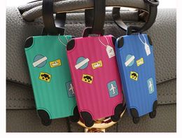 DHL 150pcs Bag Parts Rubber Funky Luggage Tag Suitcase Tag Label Address ID Tags Sale Best Gift