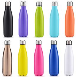 500ML Cola Shaped Bottle Insulated Double Wall Vacuum high-luminance Water Bottle Creative Thermos Bottle Coke cups