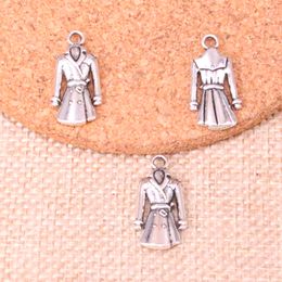 63pcs Charms overcoat coat trenchcoat 23*11mm Antique Making pendant fit,Vintage Tibetan Silver,DIY Handmade Jewellery