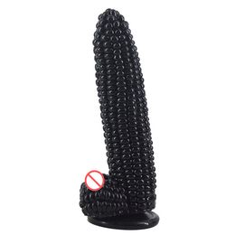 Corn Dildo Soft Silicone Fake Penis Female Masturbation Big Dick Sex Toys For Women, Particle Surface Vagina Stimulate Anal Massager