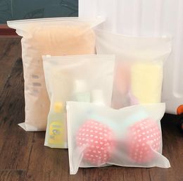 Travelling Storage Bag Frosted Thick Plastic Reclosable Zipper Poly Bag Grip Seal Plastic Bags for Gift Clothes Shoes Jewellery Home Storage