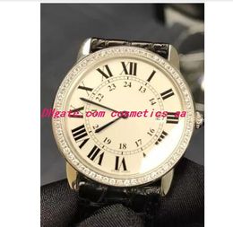 Relógios de luxo Presente de Natal Novo 36mm Pulseira De Couro Preto Unisex Watch W6701008 Homens Neutro Relógio De Quartzo Dos Homens