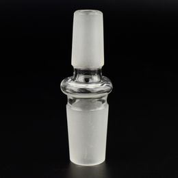 Enhance Your Hookah Bong: Versatile Clear Glass Filter Adapter, 14mm to 18mm with Plastic Keck Clip