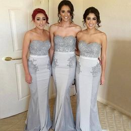 silver silk bridesmaid dresses