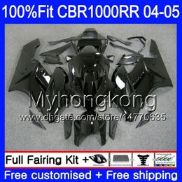 Injection Body +Tank For HONDA CBR 1000RR CBR1000 RR 04-05 275HM.1 CBR1000RR Glossy black full 04 05 CBR 1000 RR 2004 2005 OEM Fairings kit