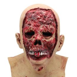 New Create Scary Halloween Zombie Masks Horror Blood Demon Ghost Hedging Vampire Mask Realistic Masquerade Halloween Mask Ghost Scary Masks