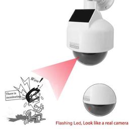 Newest Solar Power Fake Camera Dummy Outdoor Indoor Dome Waterproof Simulate Security Camera Led Light CCTV Surveillance Camera